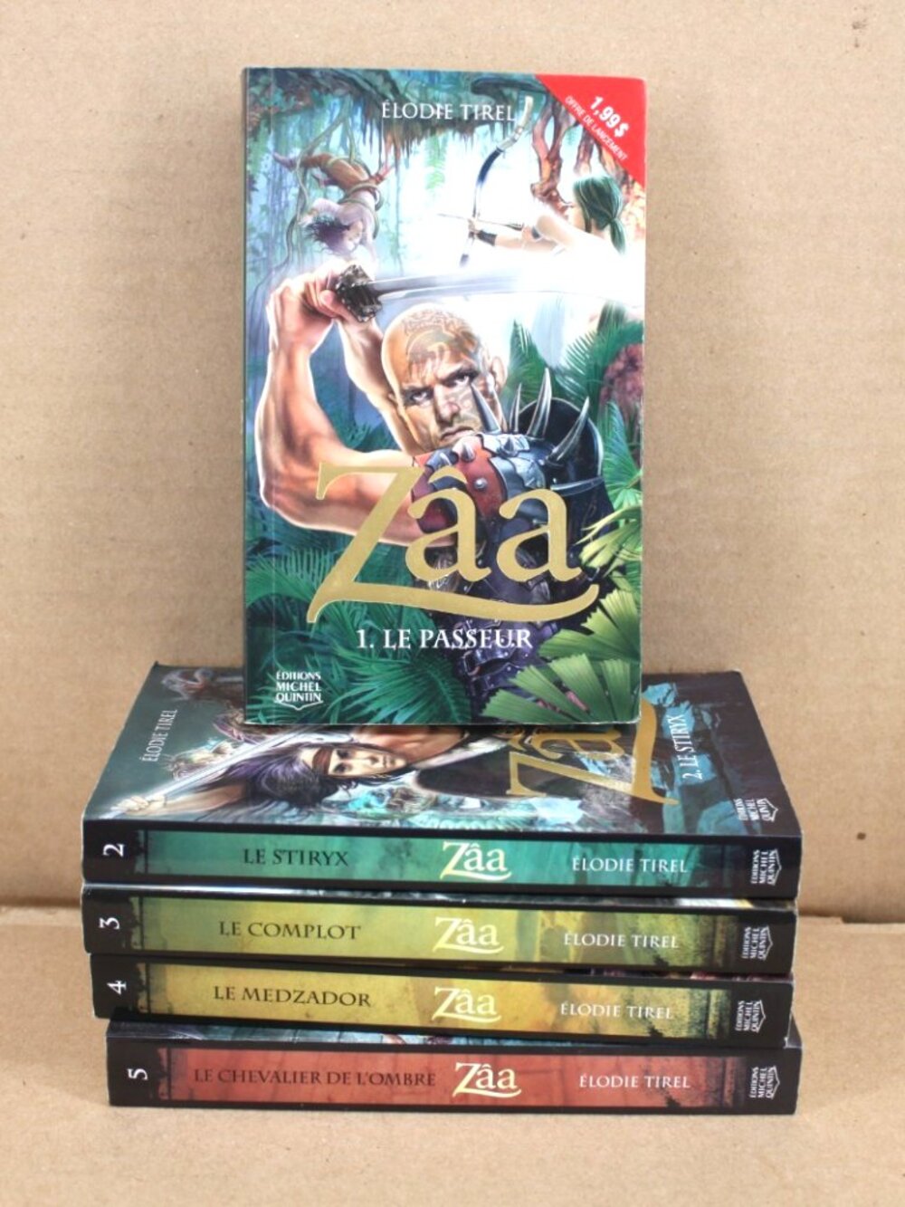 Lot 5 Livres Books Elodie Tirel - Zaa Tome 1 a 5 French